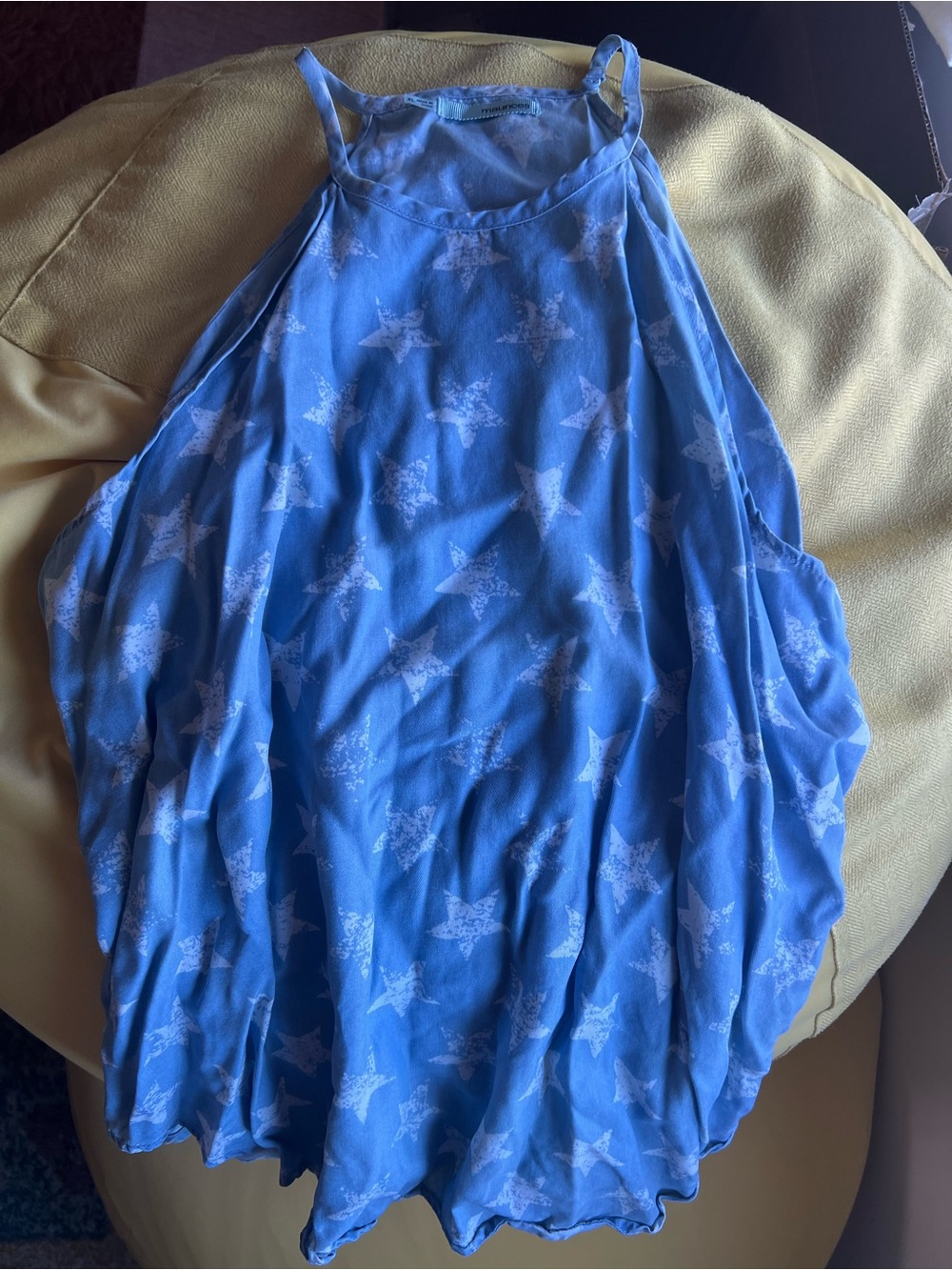 Maurices Light Blue Star Print Halter Top